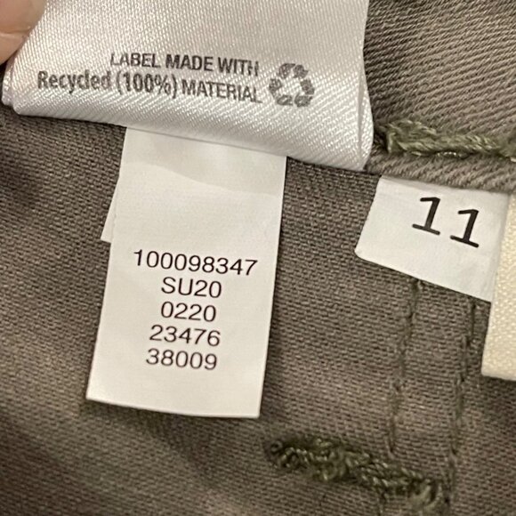 NWT Style & Company Stretch Pocketed Sash Tied Cuffs Short Olive Drab 4 Petite - Picture 10 of 16